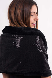 Estola de Fiesta de Lentejuelas Cannes con pelo sintetico