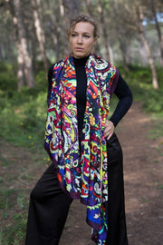 Chal seda natural estampado Liceu