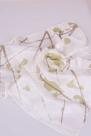 Pañuelo Seda Natural Pongé Pintado a Mano 45x45cm