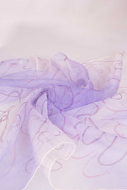 Pañuelo Cuadrado Gasa Seda Natural Pintado a Mano 55x55cm