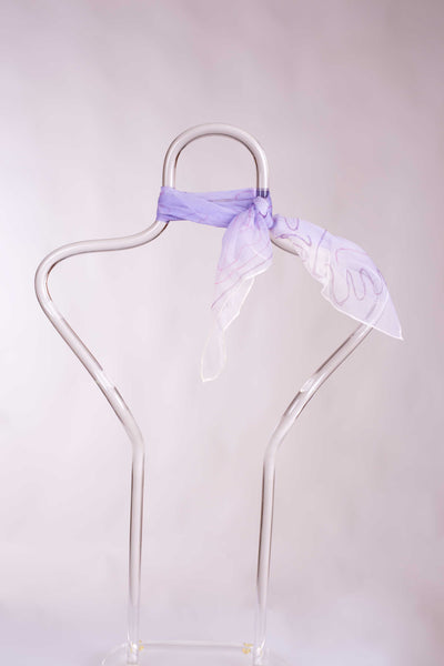 Pañuelo Cuadrado Gasa Seda Natural Pintado a Mano 55x55cm