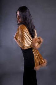 Chal Fiesta Velvet Con Plumas