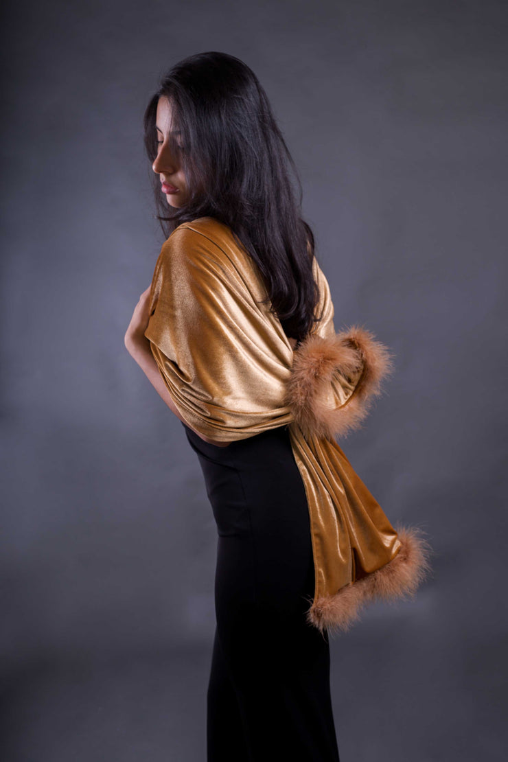 Chal Fiesta Velvet Con Plumas