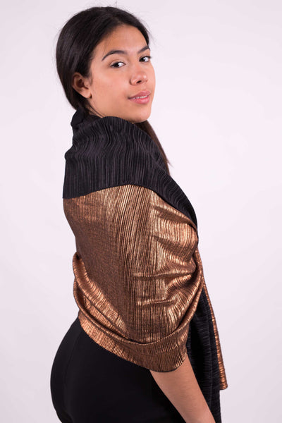 Estola de Fiesta Plisada Dama Cobre